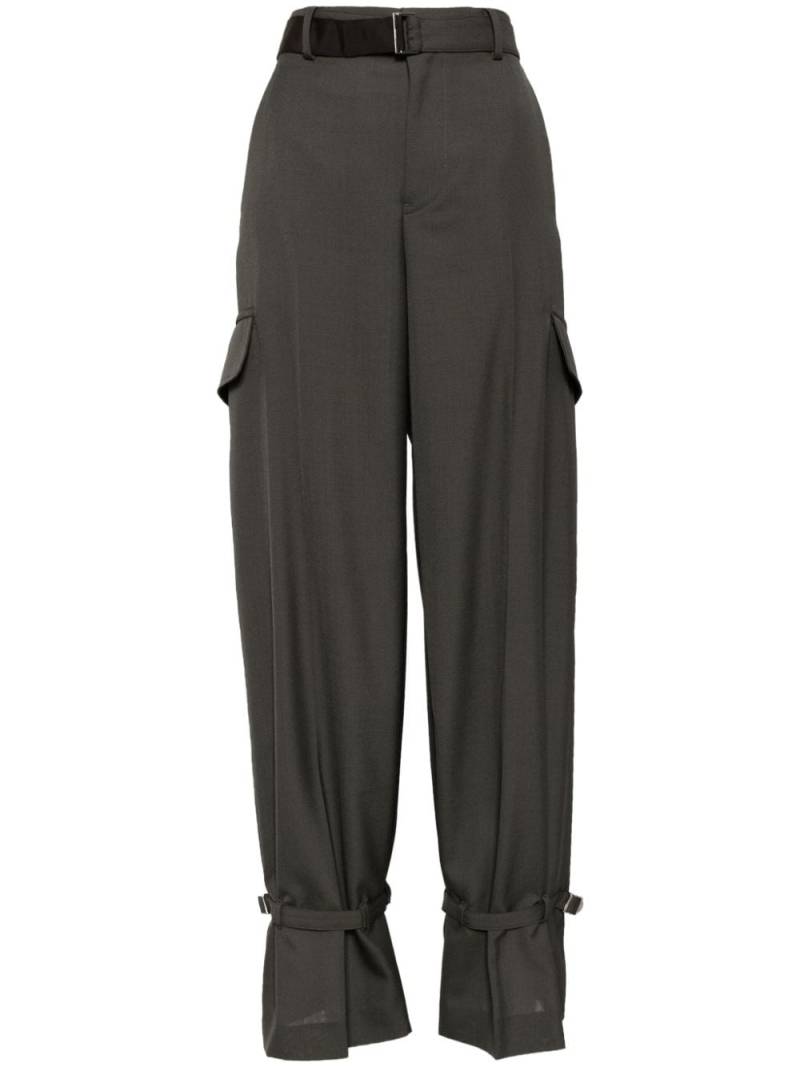 sacai belted tailored trousers - Green von sacai