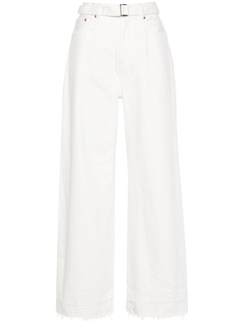 sacai belted wide jeans - White von sacai