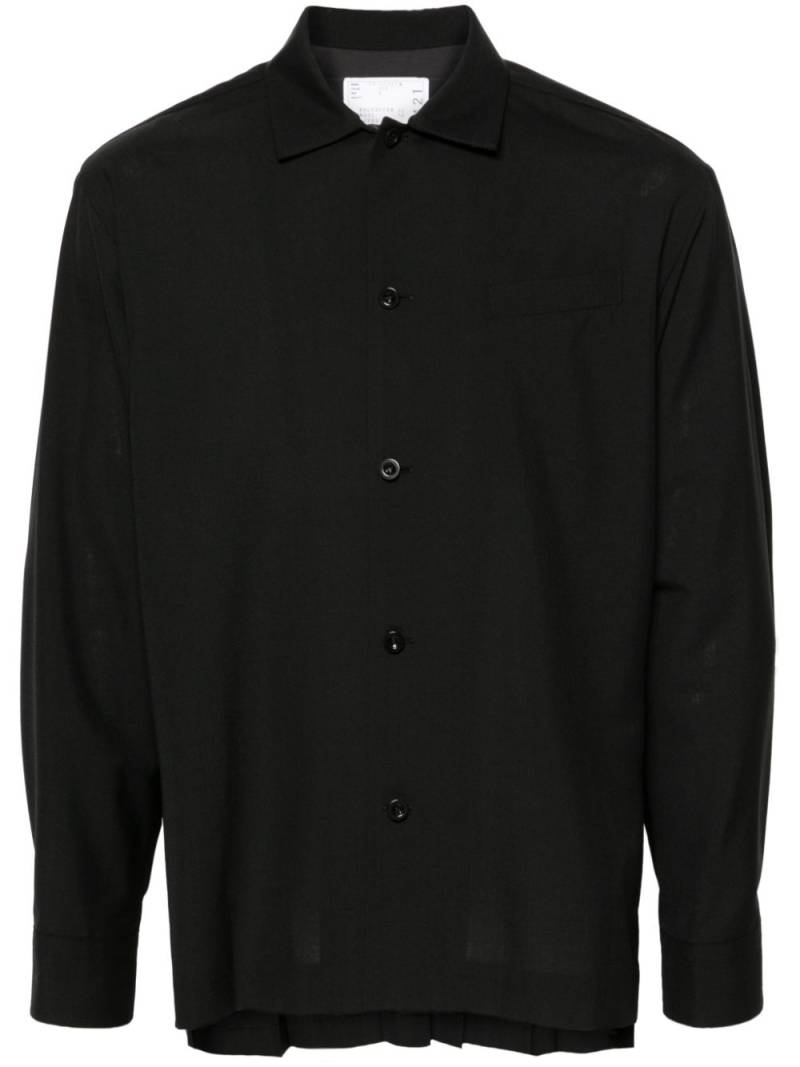 sacai box-pleat shirt - Black von sacai