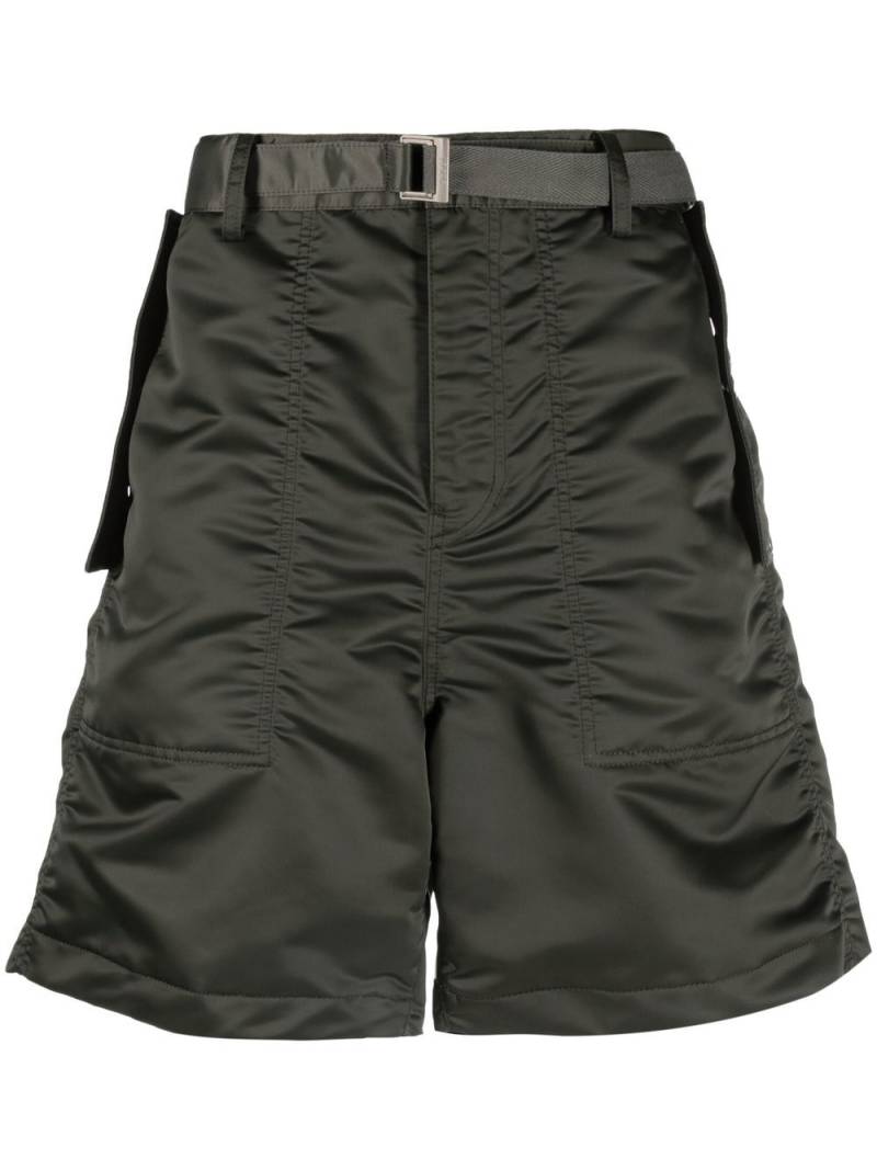 sacai buckle-fastened tailored shorts - Green von sacai