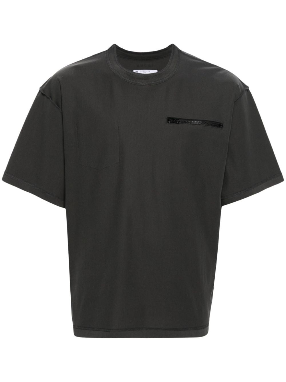 sacai chest-pocket cotton T-shirt - Grey von sacai