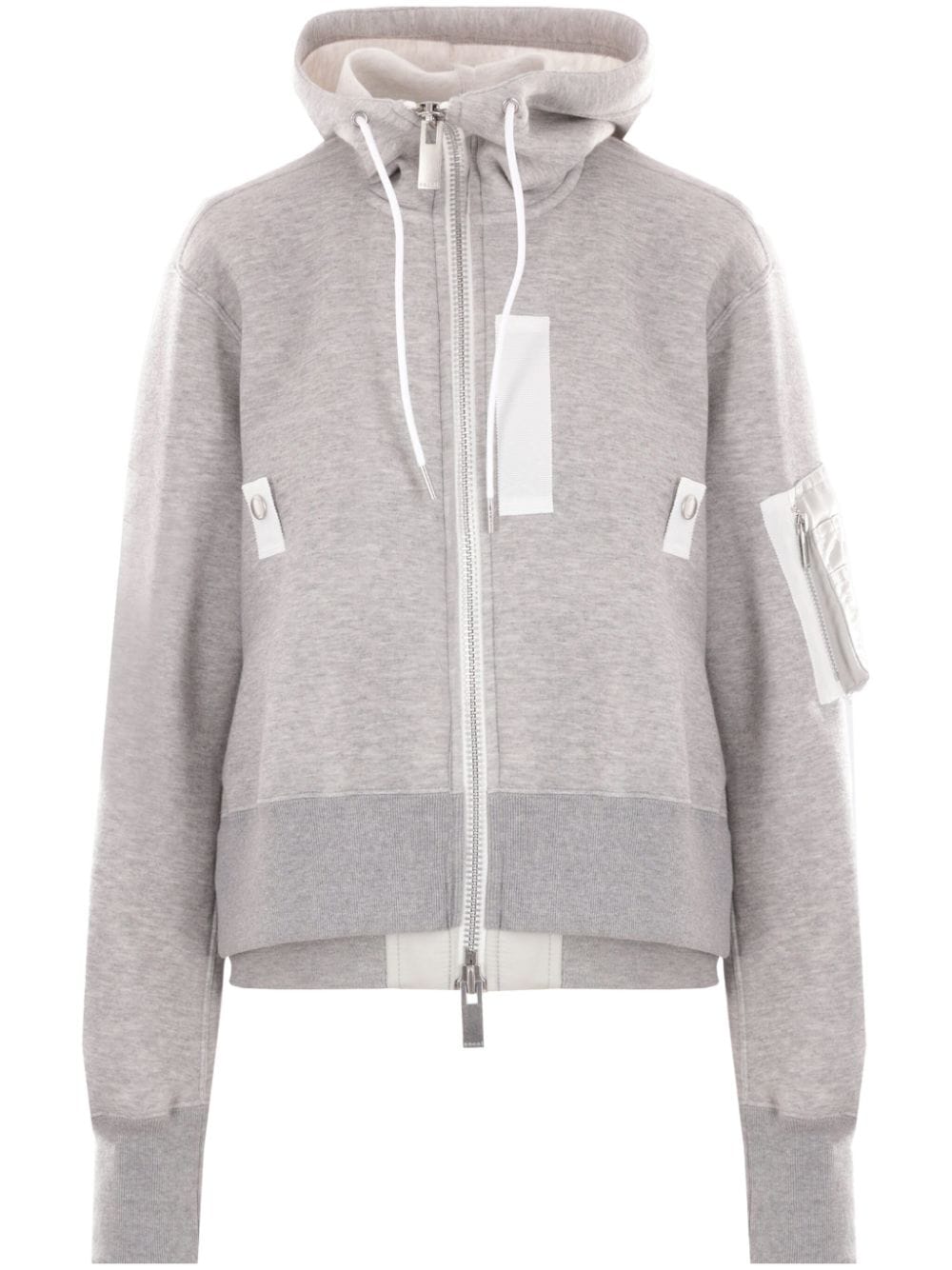 sacai classic-hood cotton-blend jacket - Grey von sacai