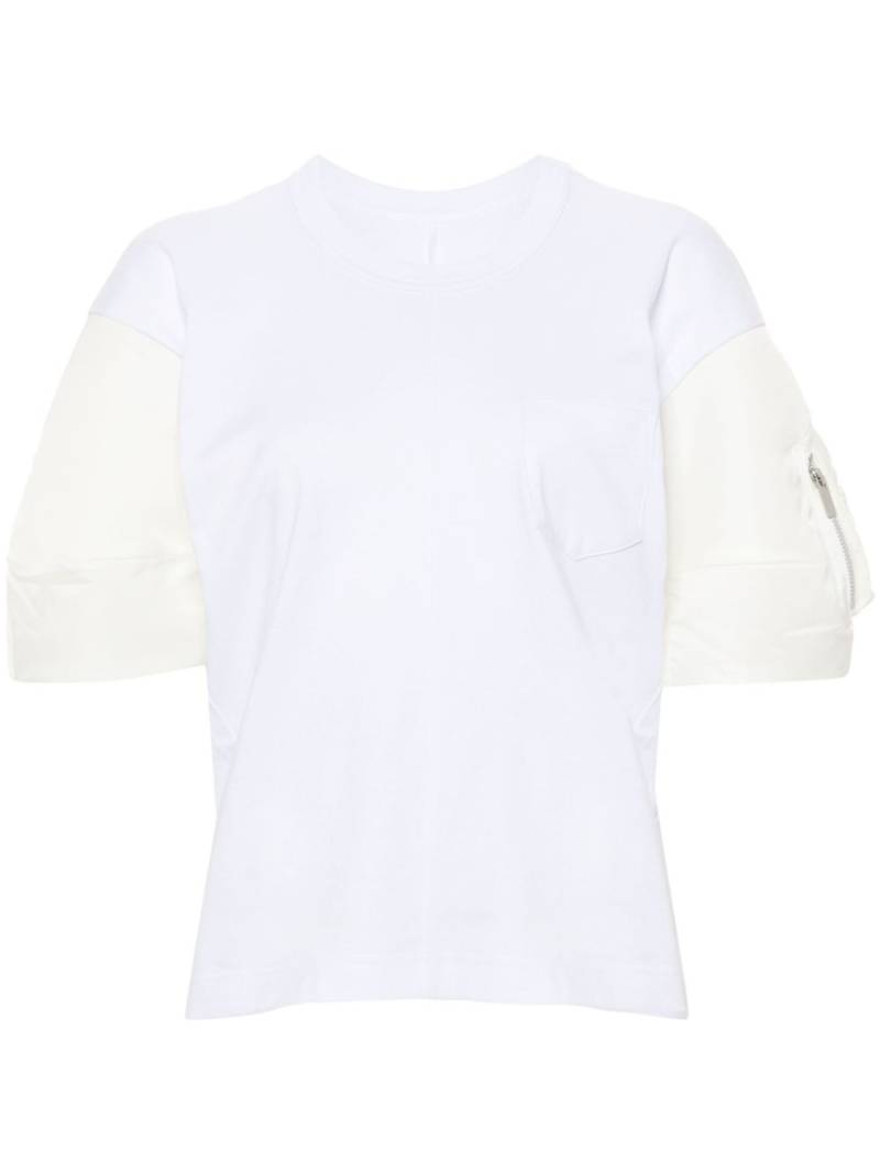 sacai cotton jersey T-Shirt - Blue von sacai