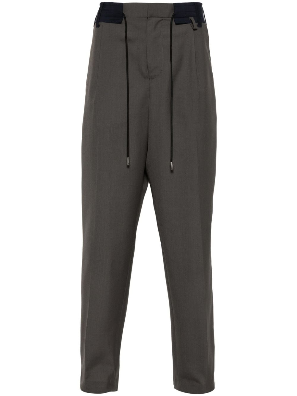 sacai cotton tapered trousers - Grey von sacai