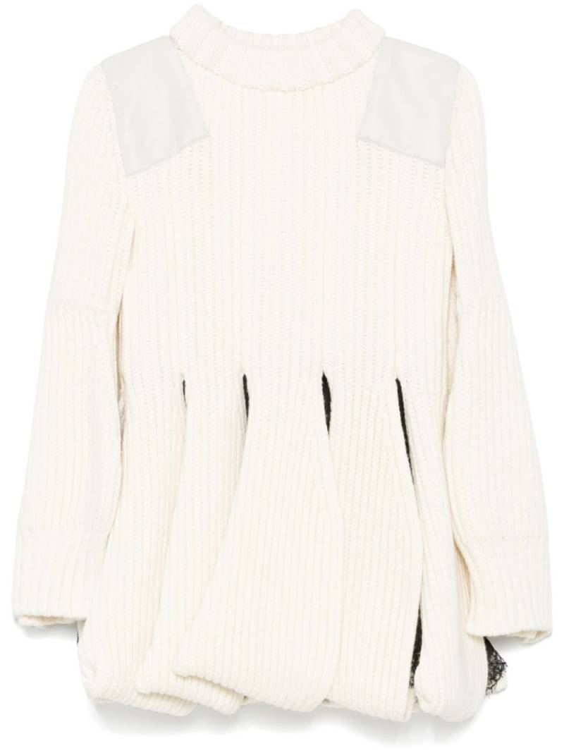 sacai cut out-detail mini dress - White von sacai