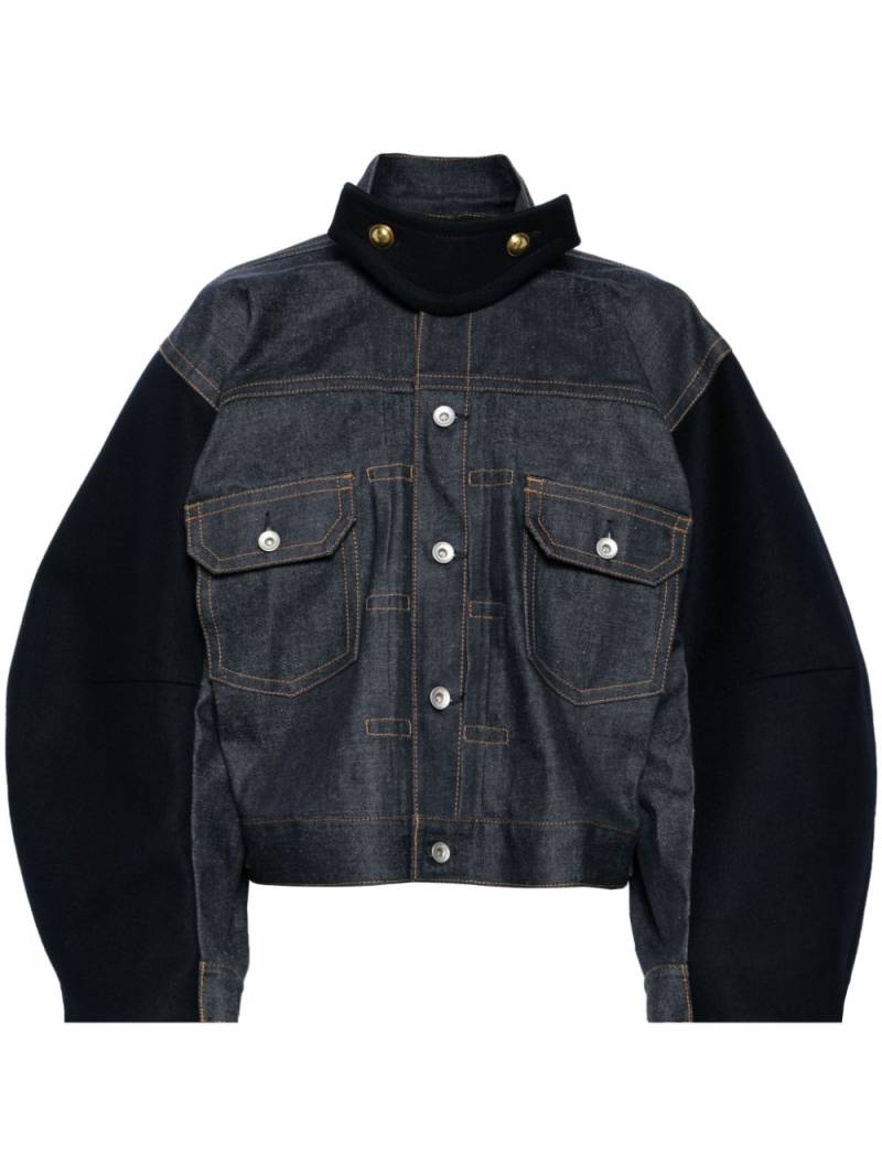 sacai panelled denim jacket - Blue von sacai