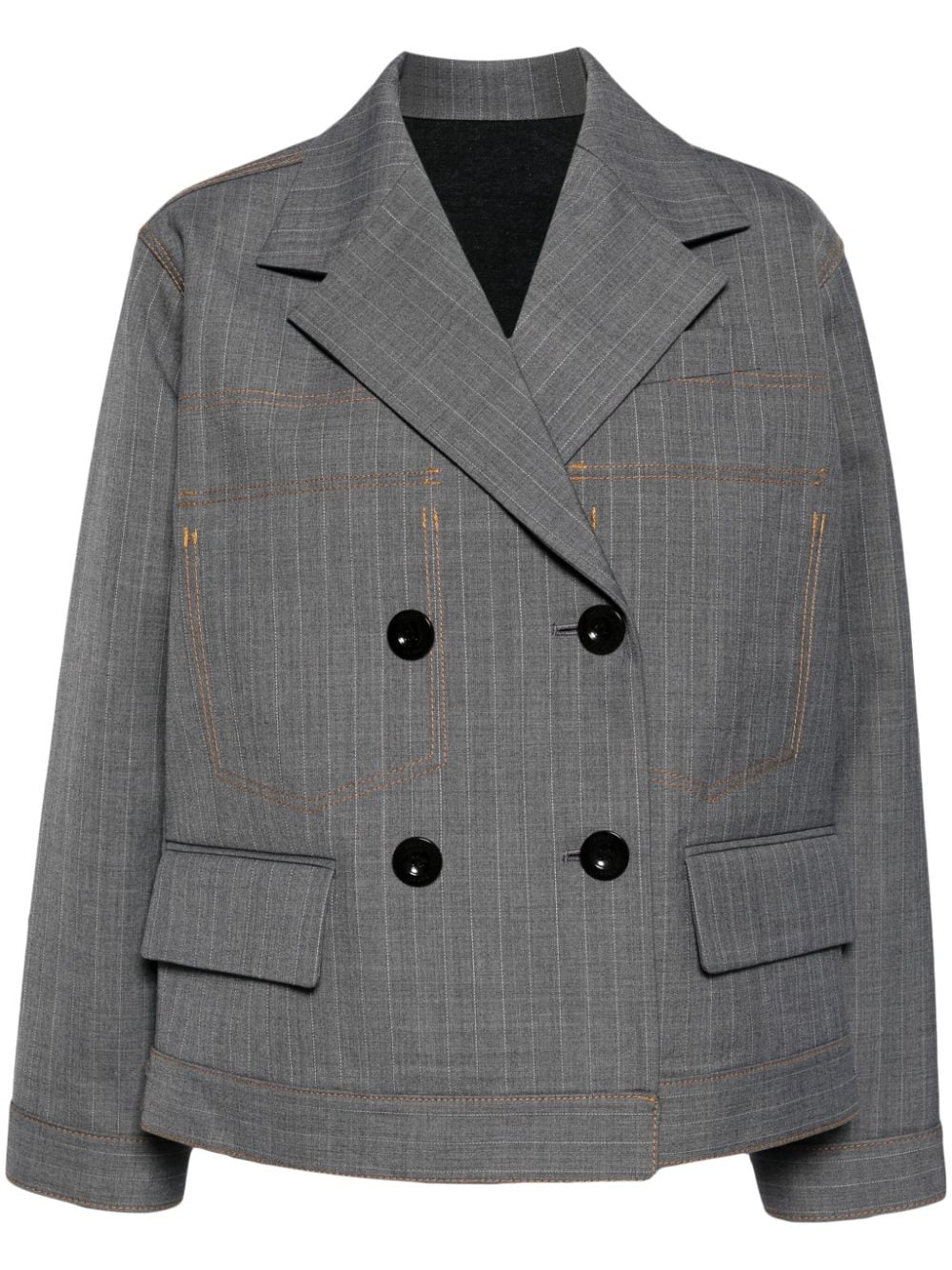 sacai double-breasted blazer - Grey von sacai