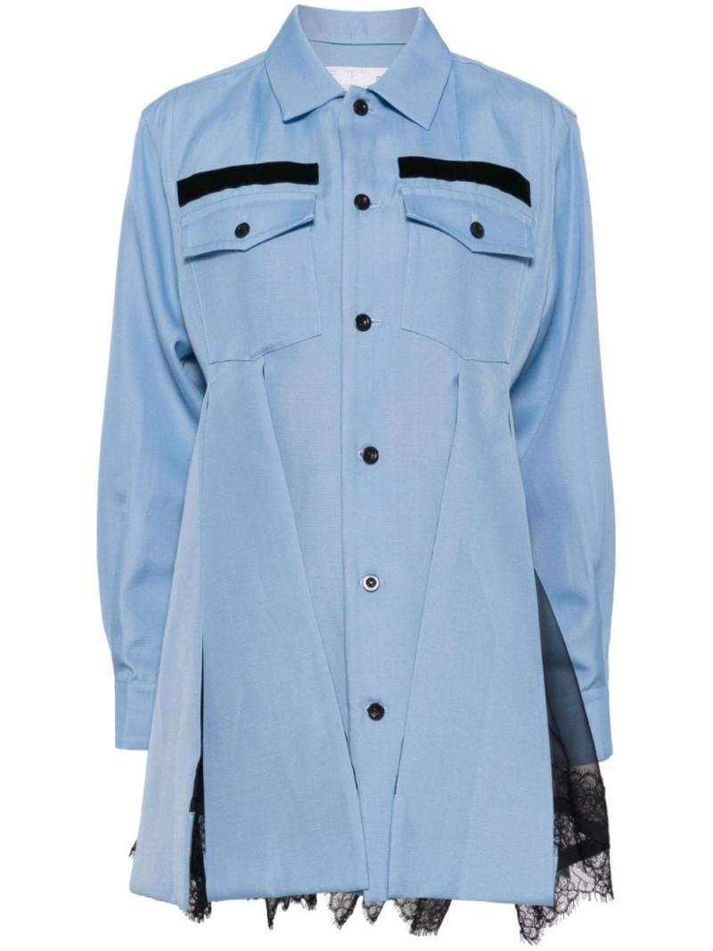 sacai double-faced shirt dress - Blue von sacai