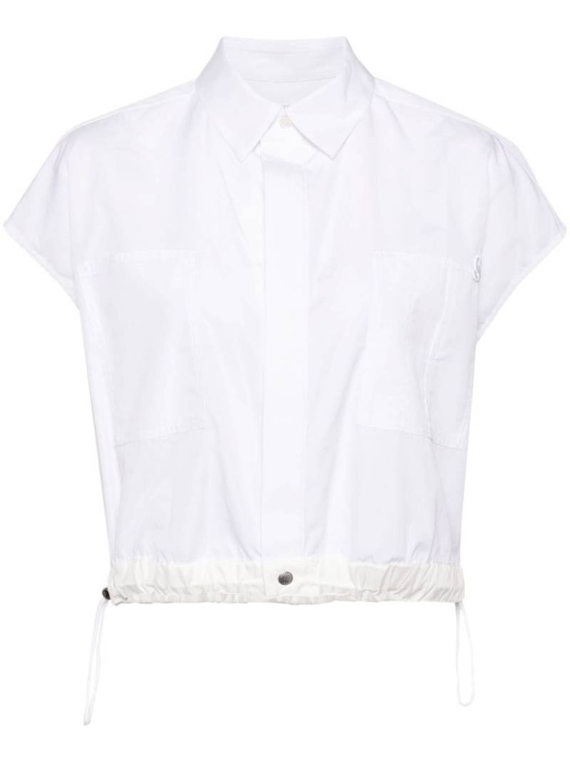 sacai drawstring-waist cotton shirt - White von sacai