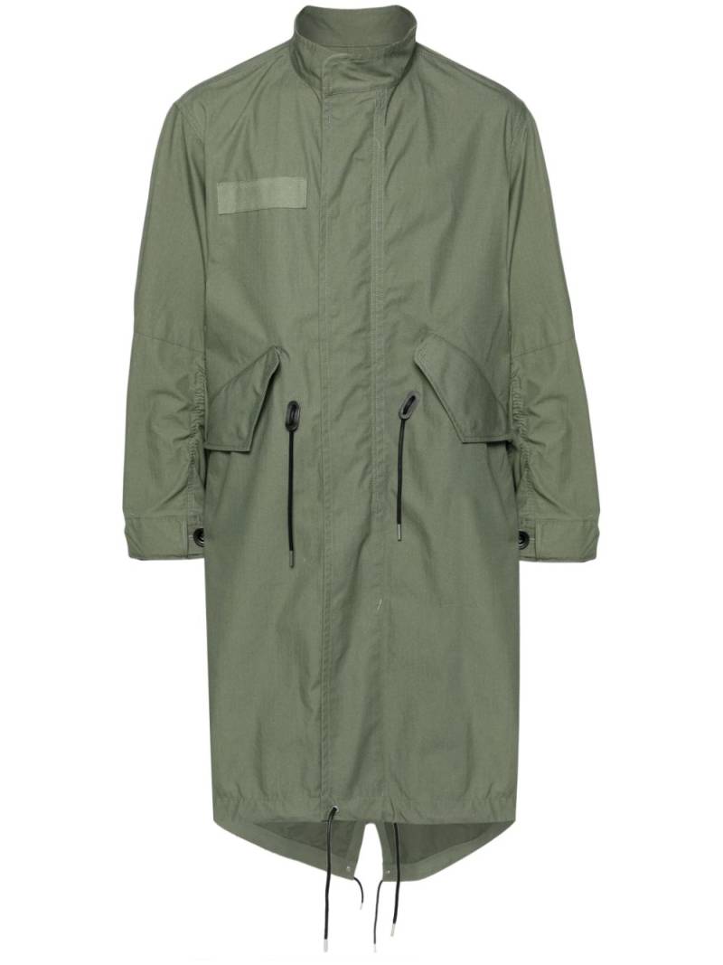 sacai drawstring-waist parka - Green von sacai