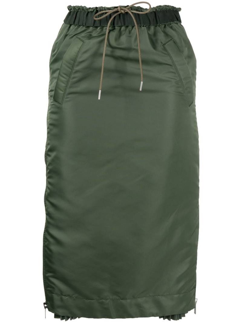 sacai elasticated waist skirt - Green von sacai