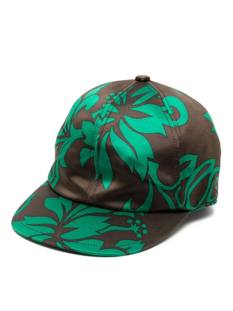 sacai floral-print cap - Brown von sacai