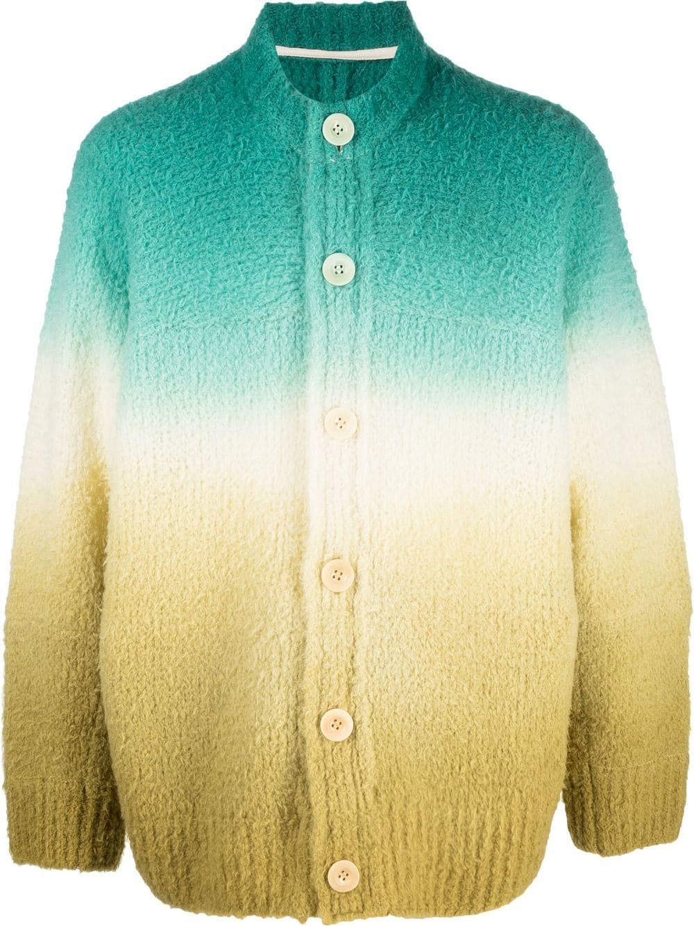 sacai gradient-effect wool-blend cardigan - Green von sacai