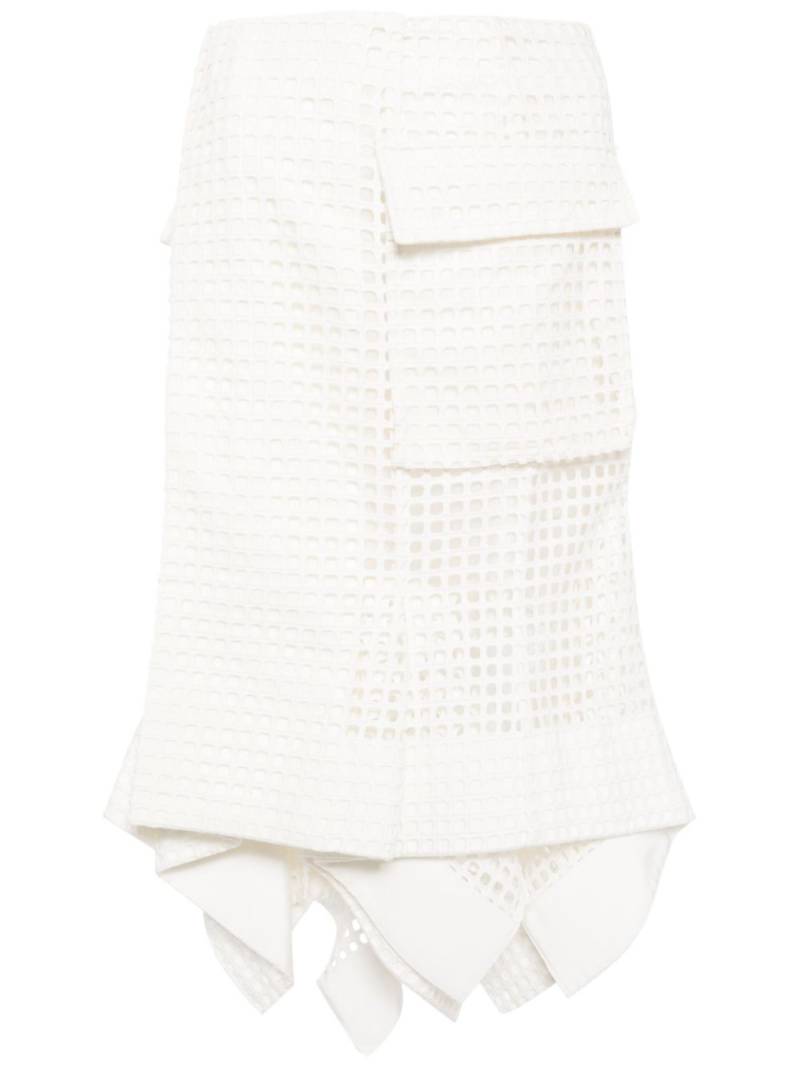 sacai handkerchief cotton midi skirt - White von sacai