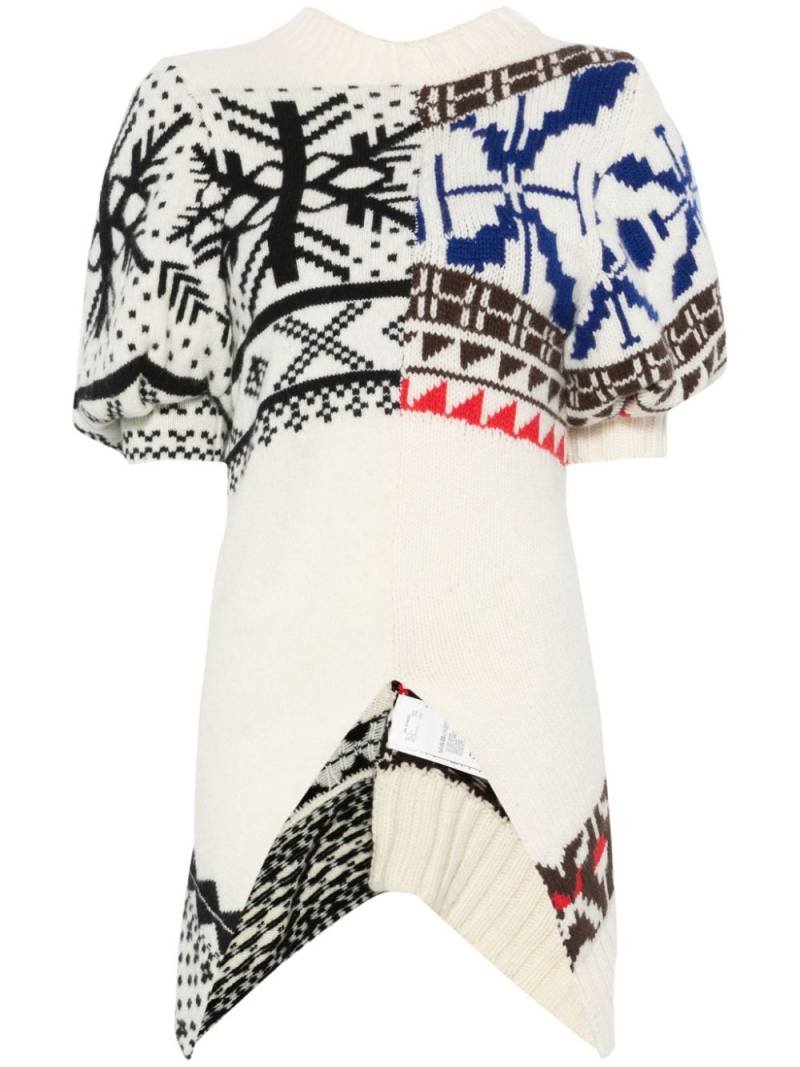 sacai jacquard-pattern sweater - White von sacai