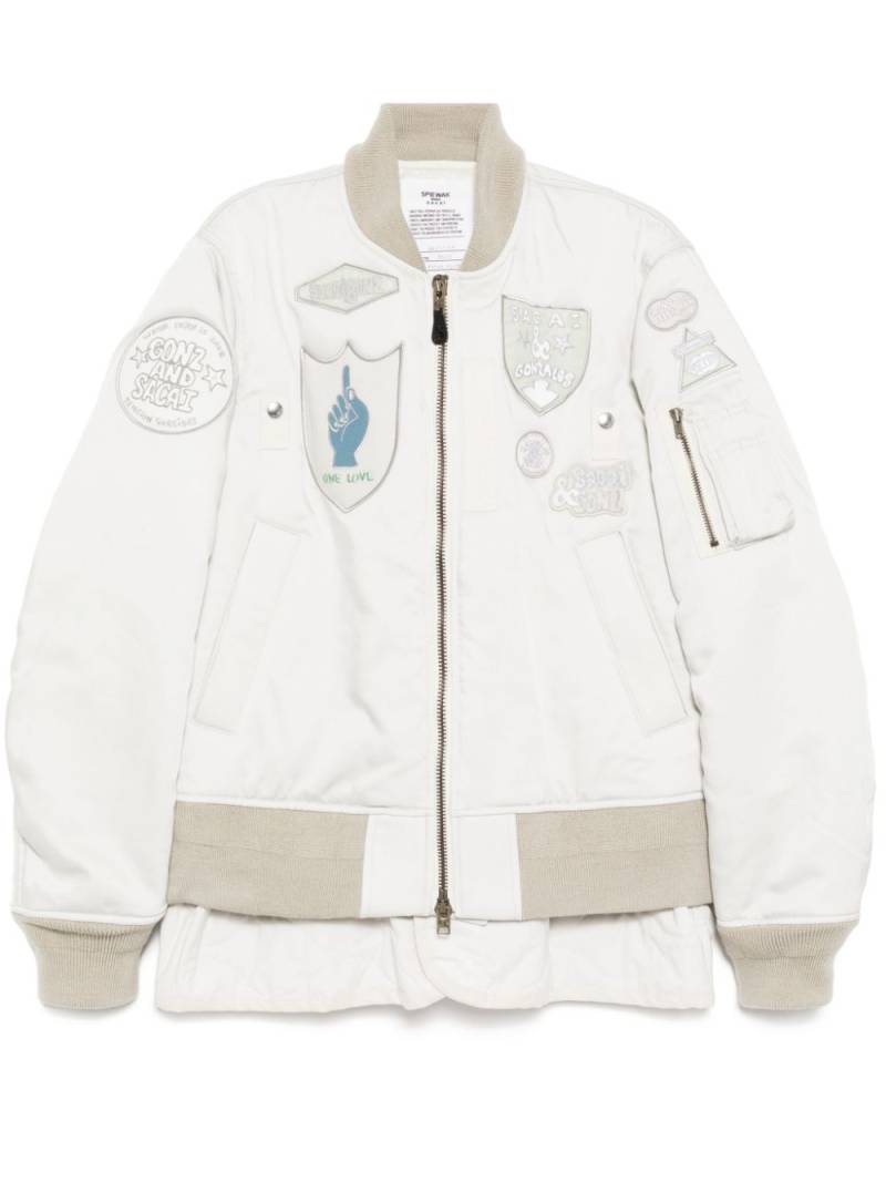 sacai layered bomber jacket - White von sacai