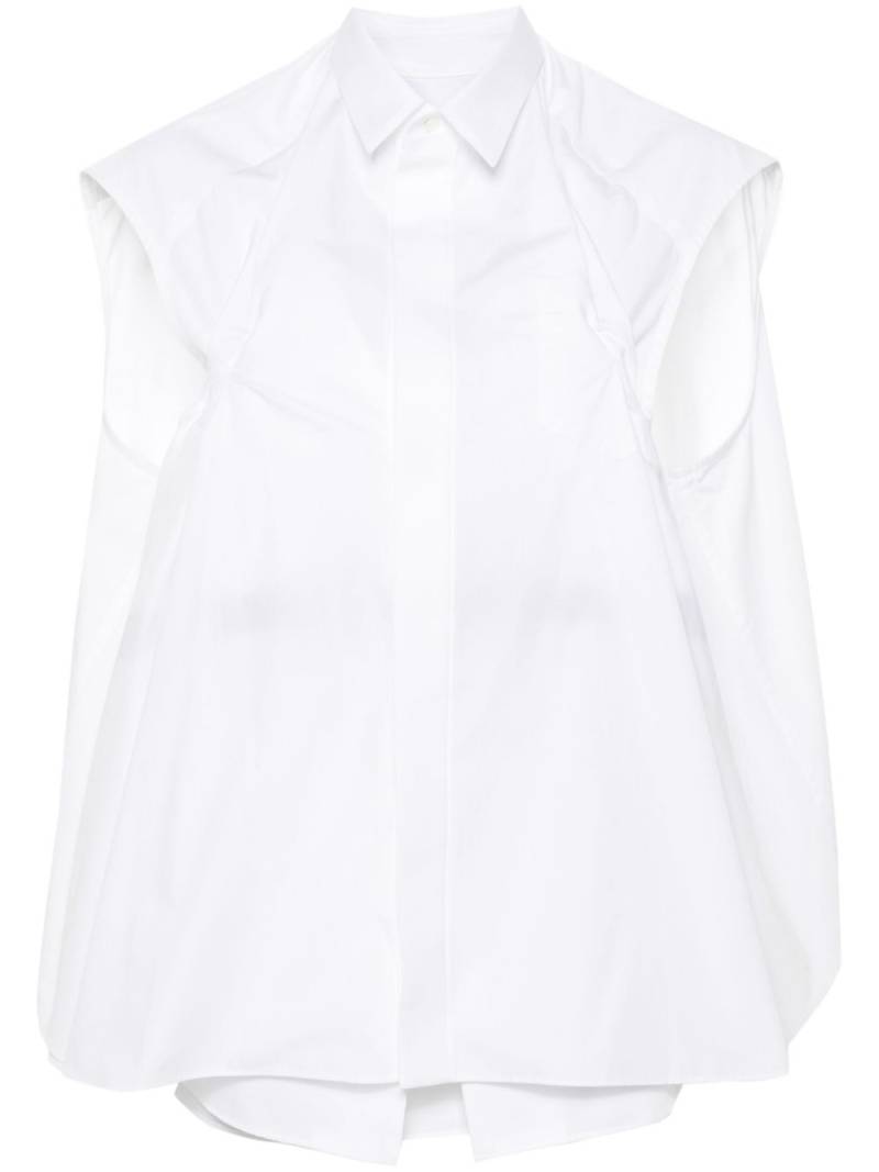 sacai layered-design blouse - White von sacai