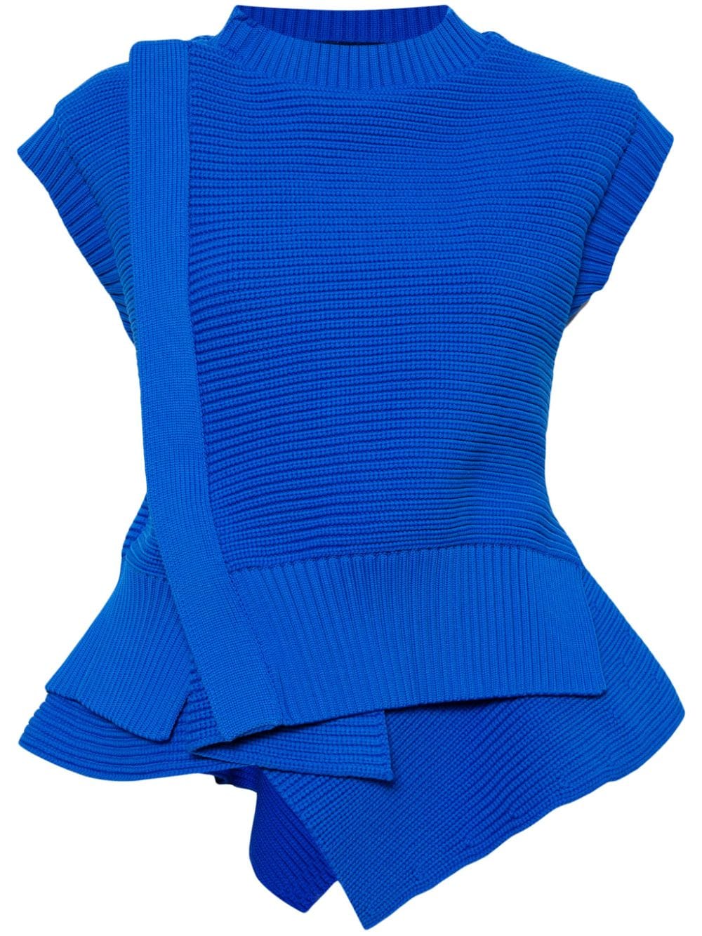 sacai layered sleeveless knit top - Blue von sacai