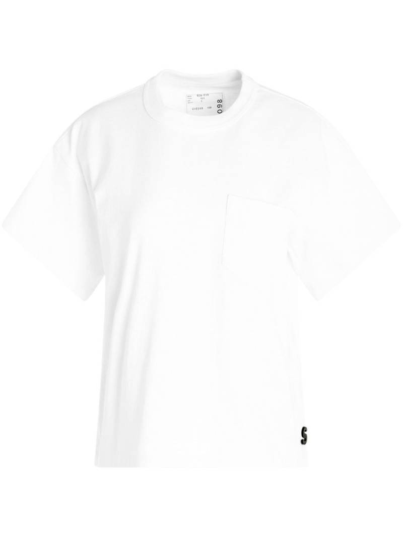 sacai logo-appliqué T-shirt - White von sacai