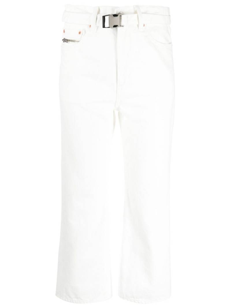 sacai mid-rise cropped jeans - White von sacai