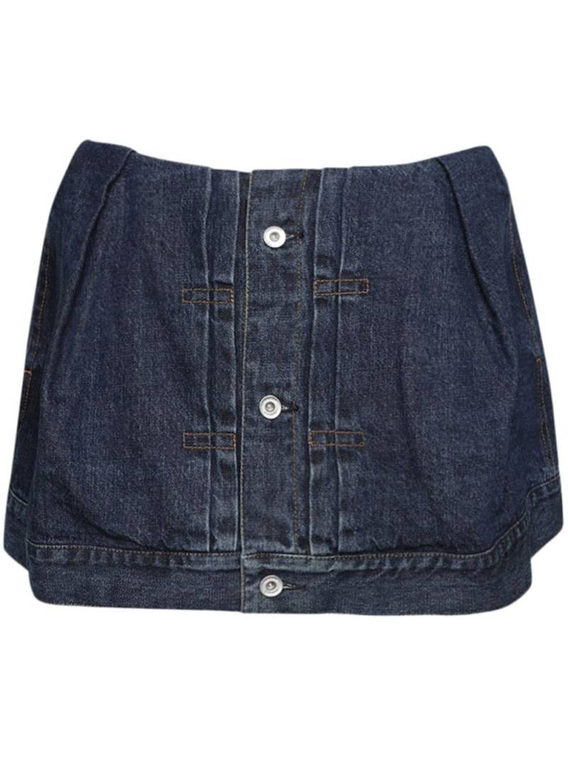 sacai mid-rise denim skort - Blue von sacai