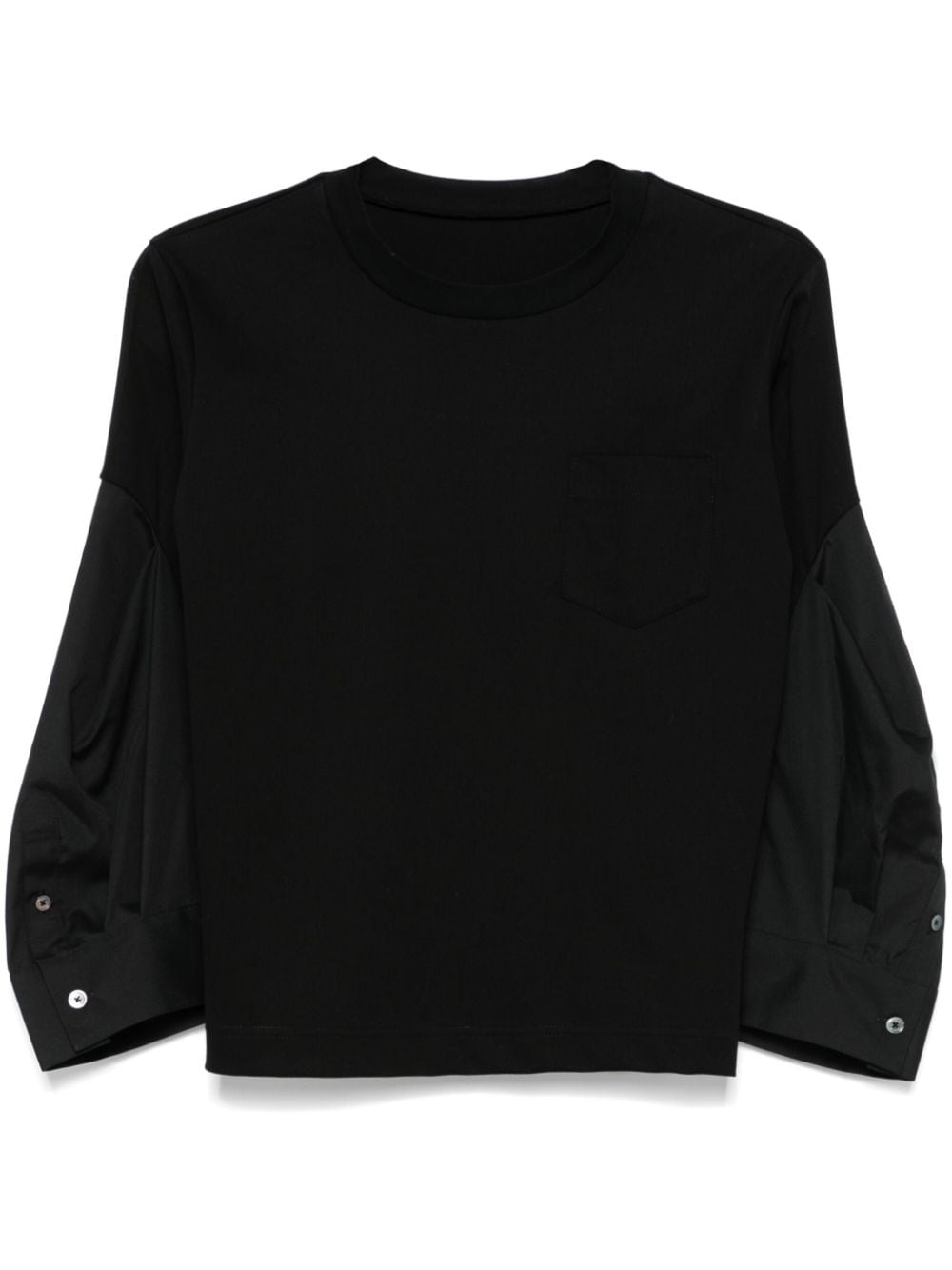 sacai panelled T-shirt - Black von sacai