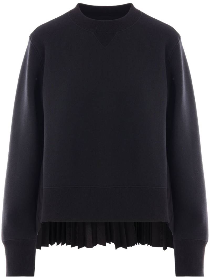 sacai panelled crew-neck sweatshirt - Black von sacai