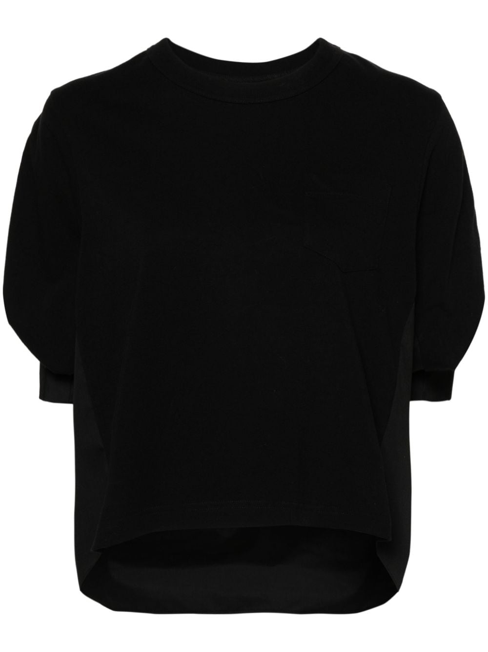 sacai panelled-design T-shirt - Black von sacai