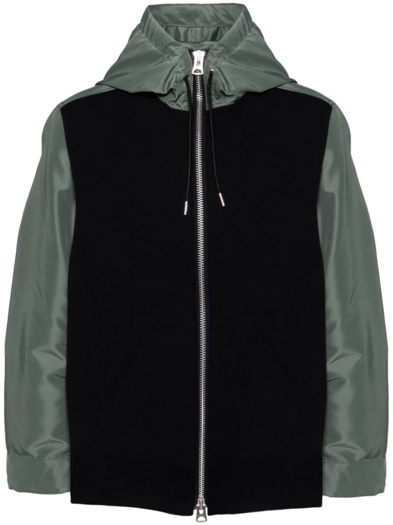 sacai panelled hoodie - Green von sacai