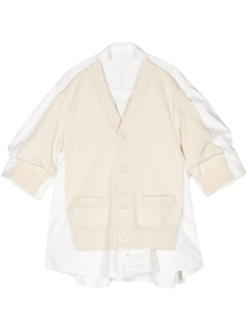 sacai panelled jacket - White von sacai