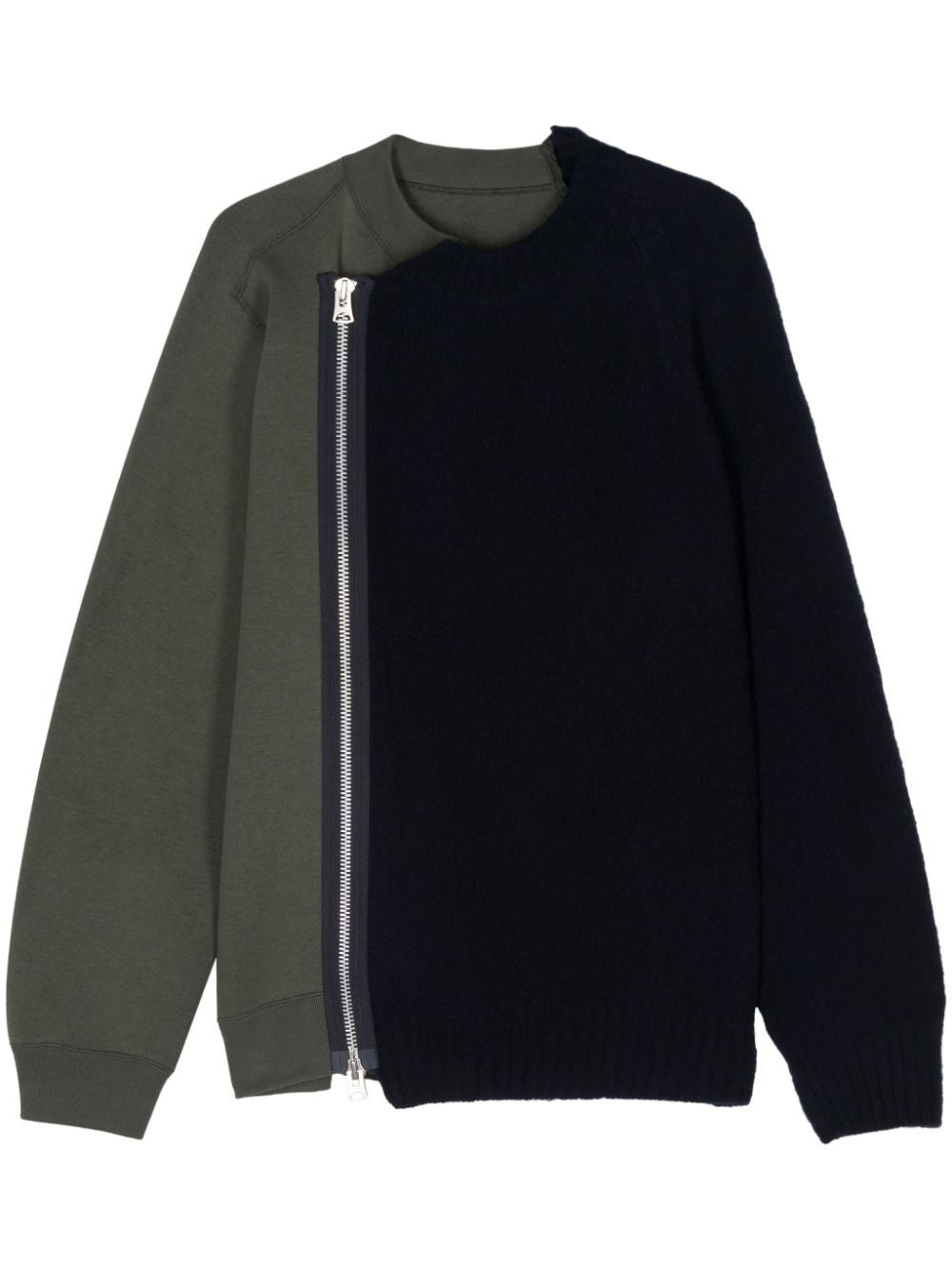 sacai panelled sweater - Green von sacai