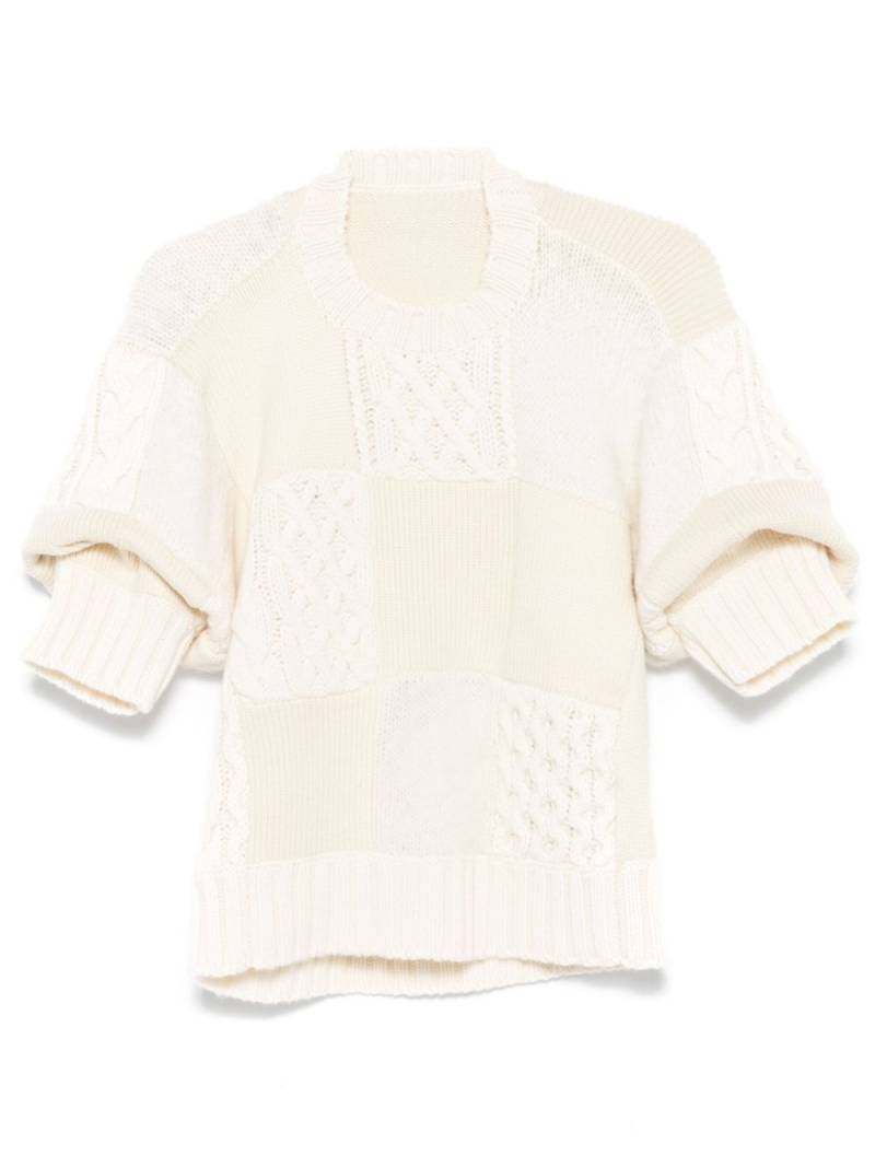 sacai panelled sweater - White von sacai