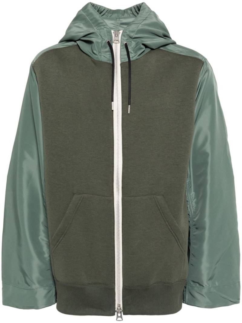 sacai patchwork hoodie - Green von sacai