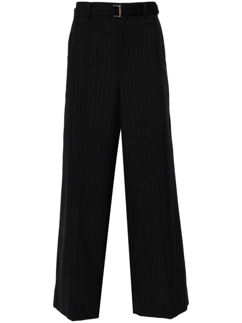 sacai pinstripe-pattern trousers - Blue von sacai