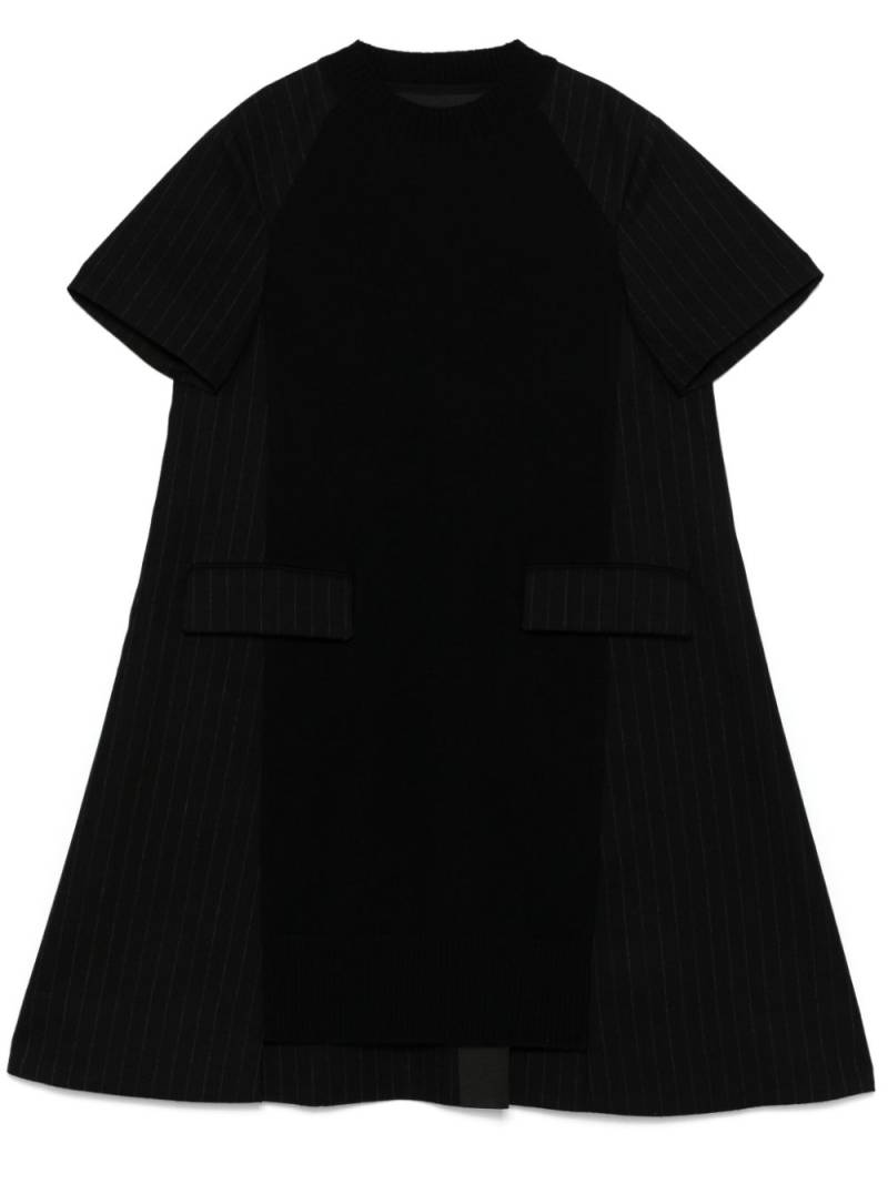 sacai pinstriped midi dress - Black von sacai