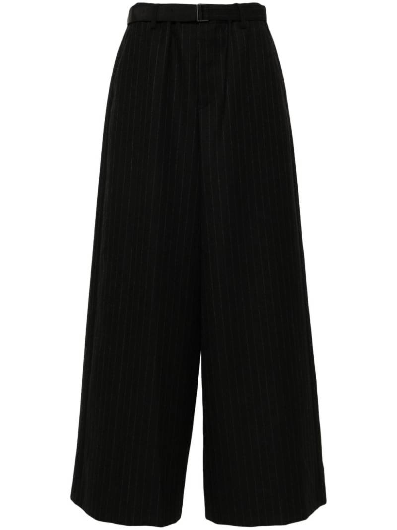 sacai pinstriped palazzo pants - Black von sacai