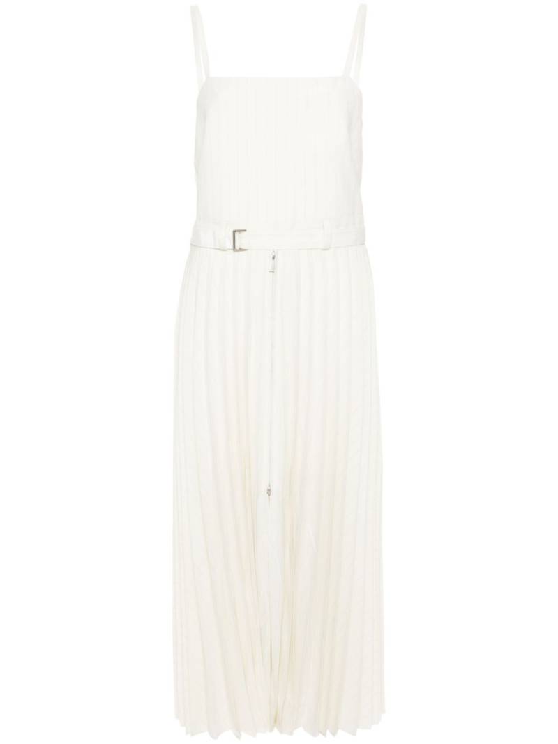 sacai pinstriped pleated maxi dress - White von sacai