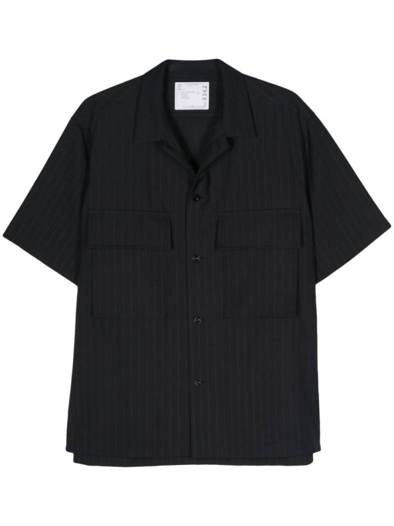 sacai pinstriped poplin shirt - Blue von sacai