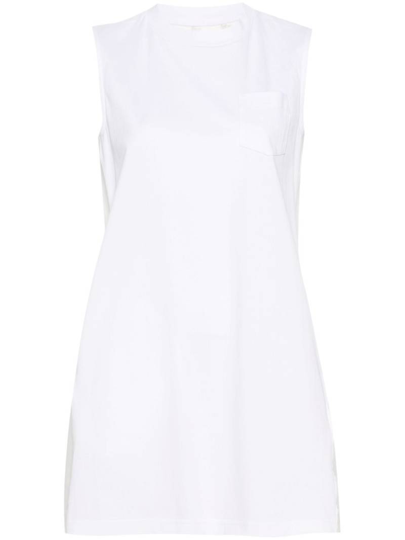 sacai pleat-detail cotton minidress - White von sacai