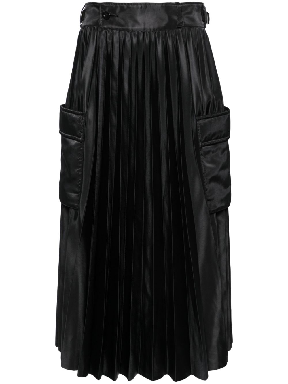 sacai pleated cargo midi skirt - Black von sacai