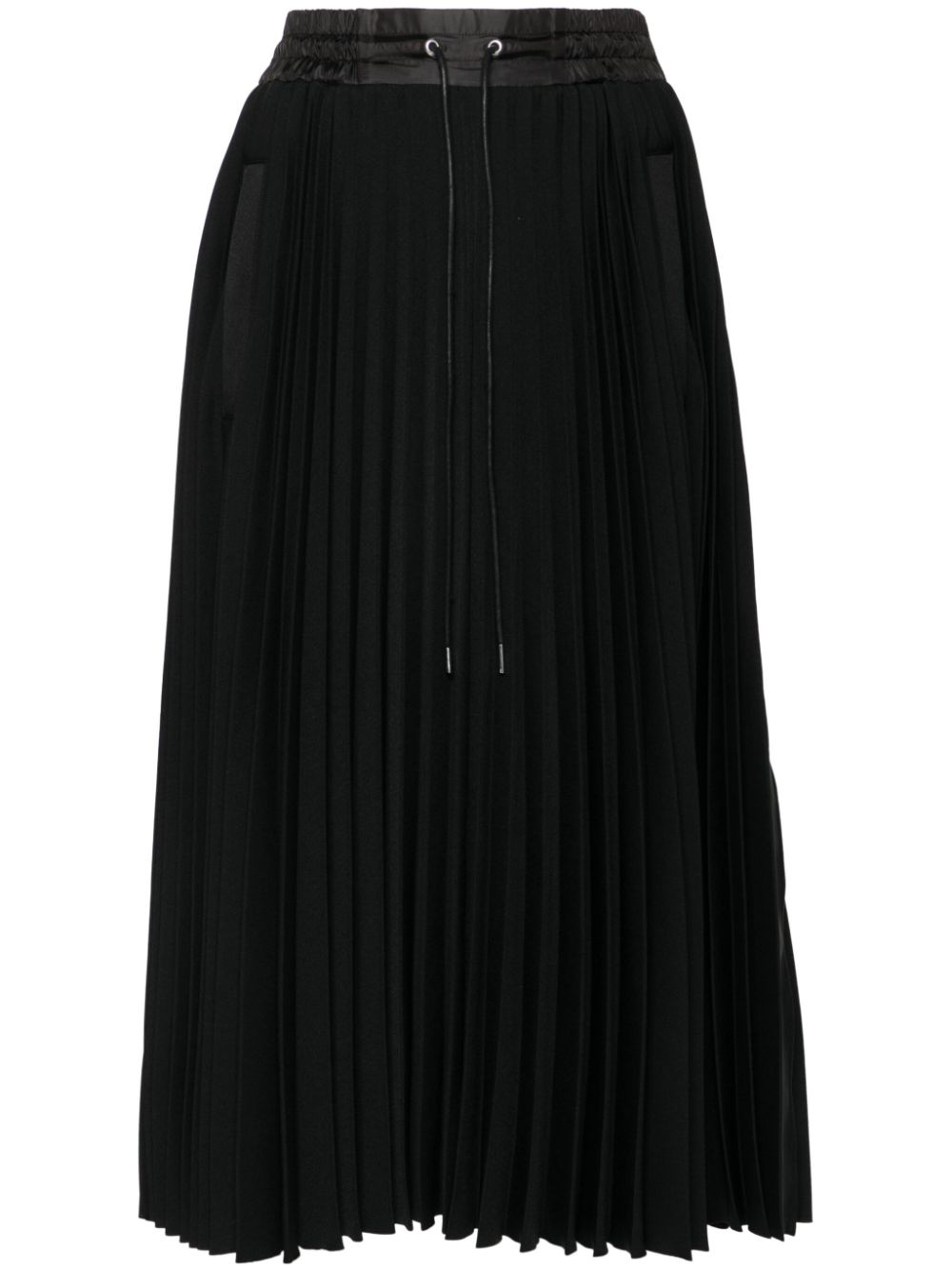 sacai pleated midi skirt - Black von sacai