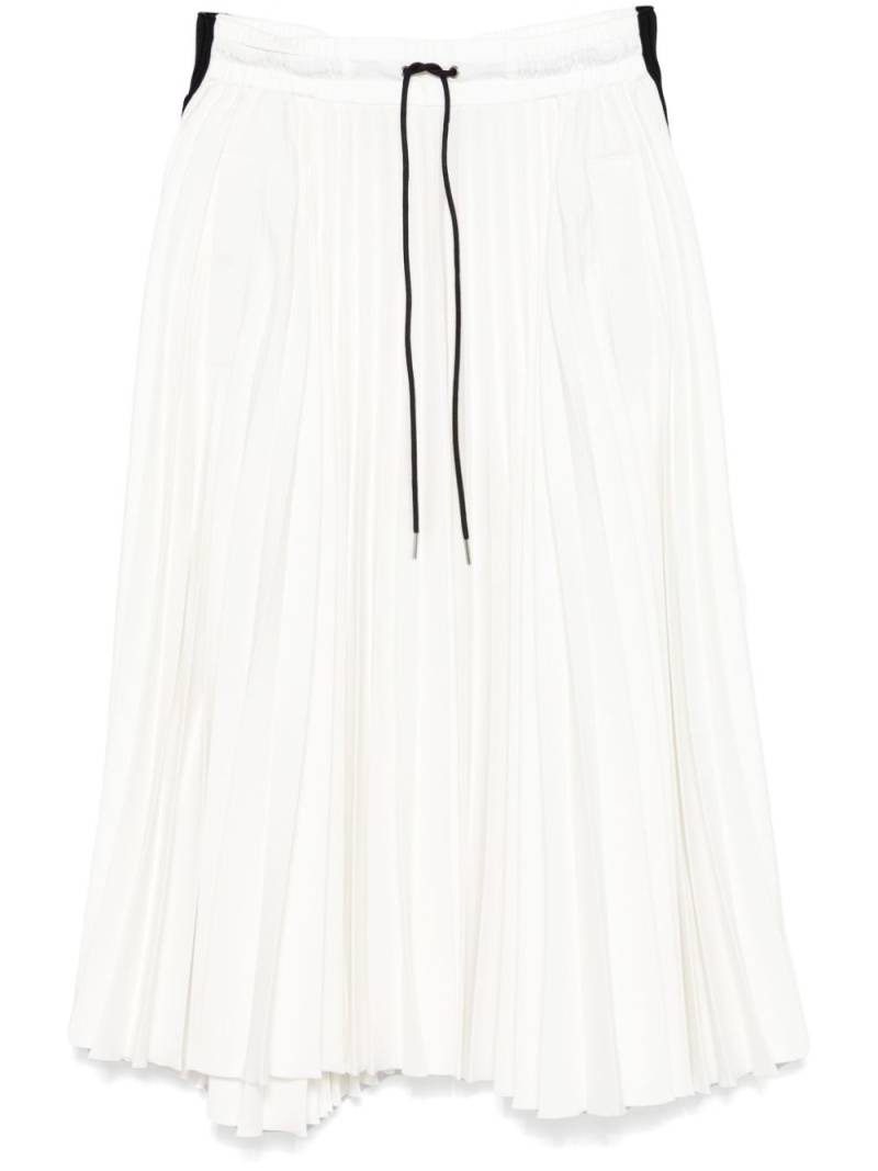 sacai pleated midi skirt - White von sacai