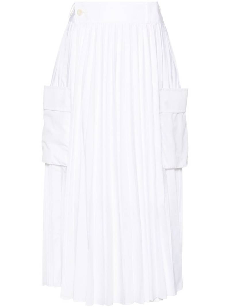 sacai pleated midi skirt - White von sacai