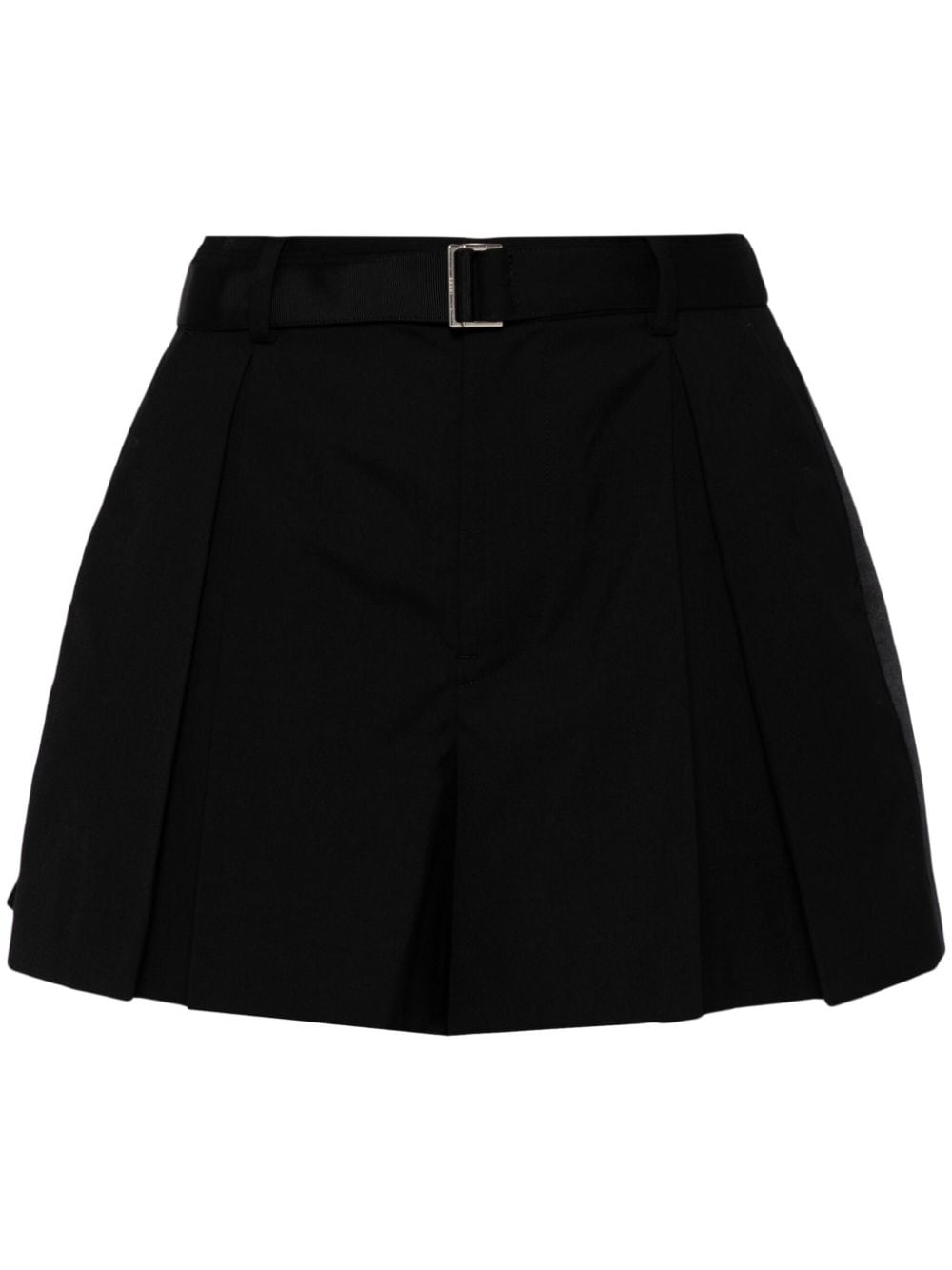 sacai pleated tailored shorts - Black von sacai