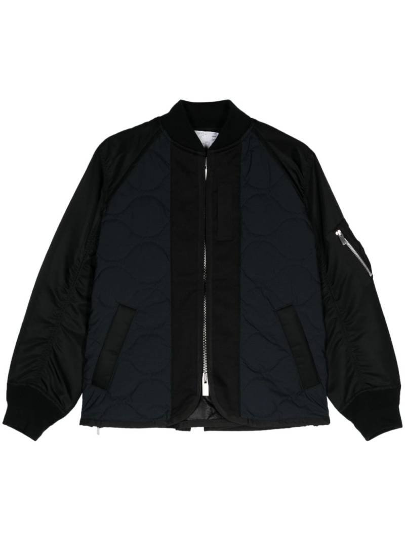 sacai quilted padded bomber jacket - Blue von sacai