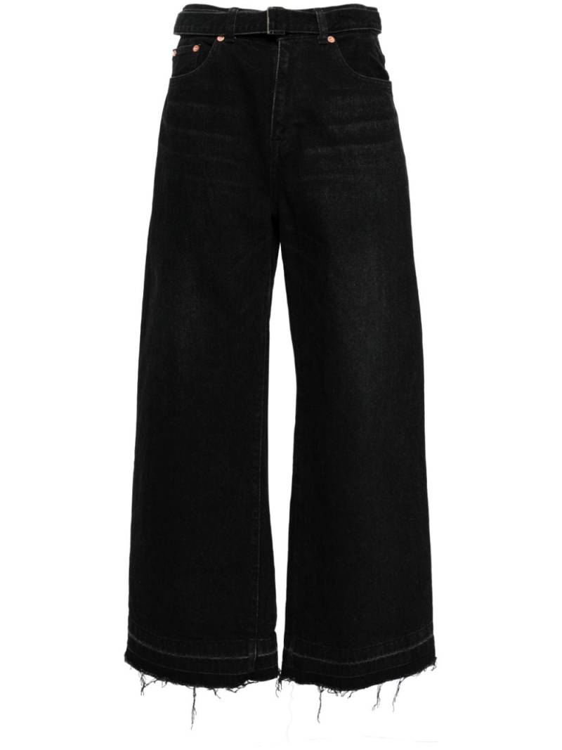 sacai raw-cut wide-leg jeans - Blue von sacai