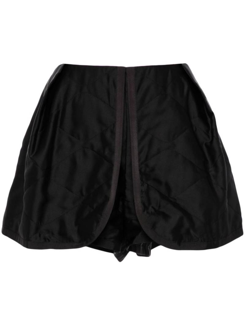 sacai satin layered shorts - Black von sacai