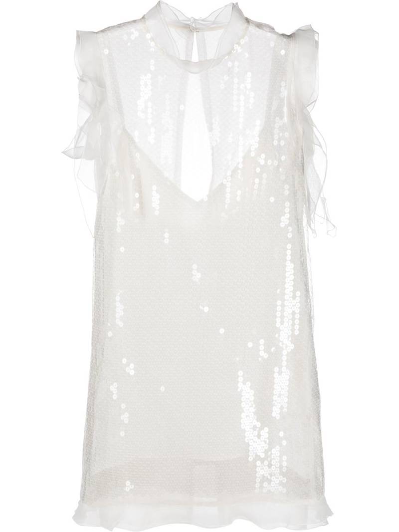 sacai sequin-embellished sleeveless top - White von sacai