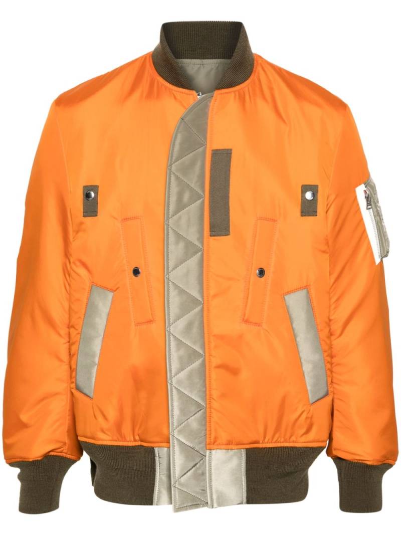 sacai side vent padded jacket - Orange von sacai