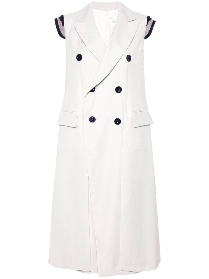 sacai sleeveless coat - Neutrals von sacai